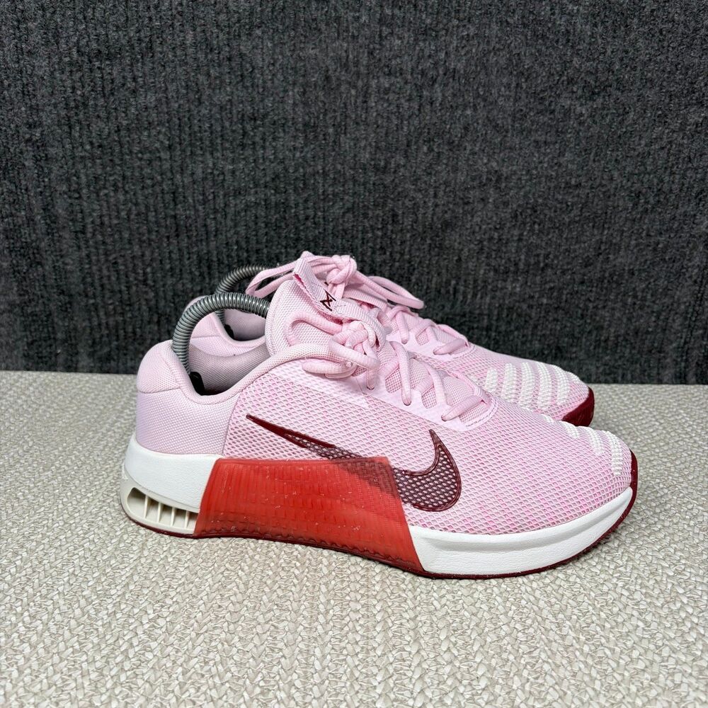 Nike Metcon 9 Pink Foam Red Athletic Training Shoes Women’s Size 9 DZ2537-601